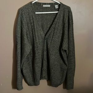 Comfy grampa sweater 90’s buttons pockets